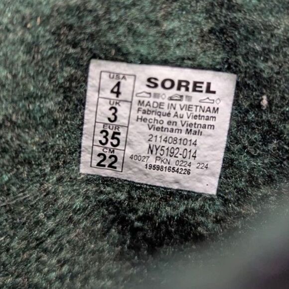 ❄️ Sorel Youth Flurry Boots Size 4 Waterproof Snow Winter Blue/Black - Picture 8 of 10